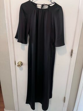 H&M Black Maxi Dress with Tie Back Detail